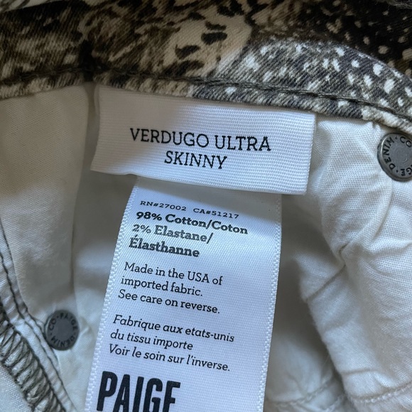 ❤️PAIGE Verdugo Ultra Skinny jeans. Great condition. Barely worn👖 - Picture 5 of 8